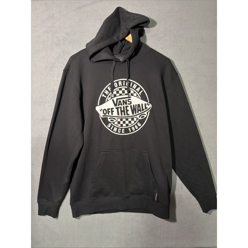 Vans Off The Wall Men's Black Hoodie Sz M Skater Streetwear.Excellent Condition